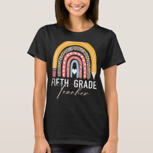 T-shirt Enseignant de 5e année Enseigner de 5e année Boho 