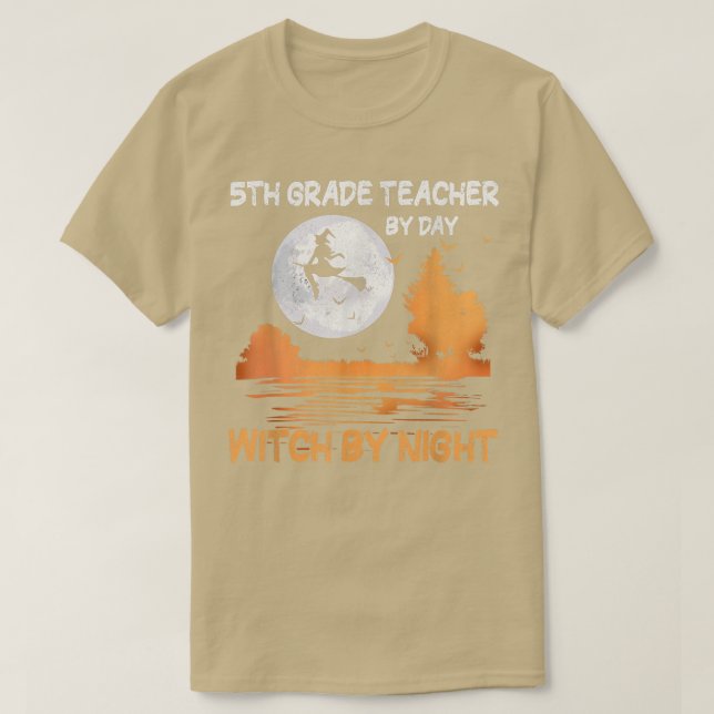 T-shirt Enseignant de 5e année par sorcière de jour par la (Design devant)