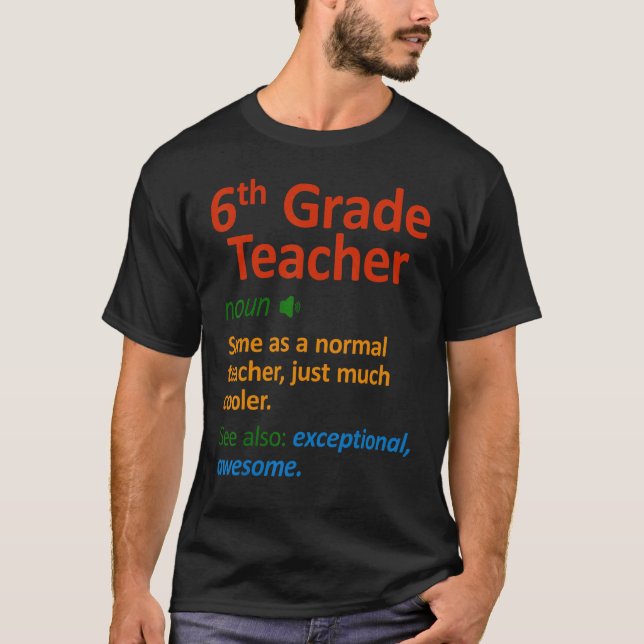 T-shirt Enseignant de 6e année Enseignants de 6e année (Devant)
