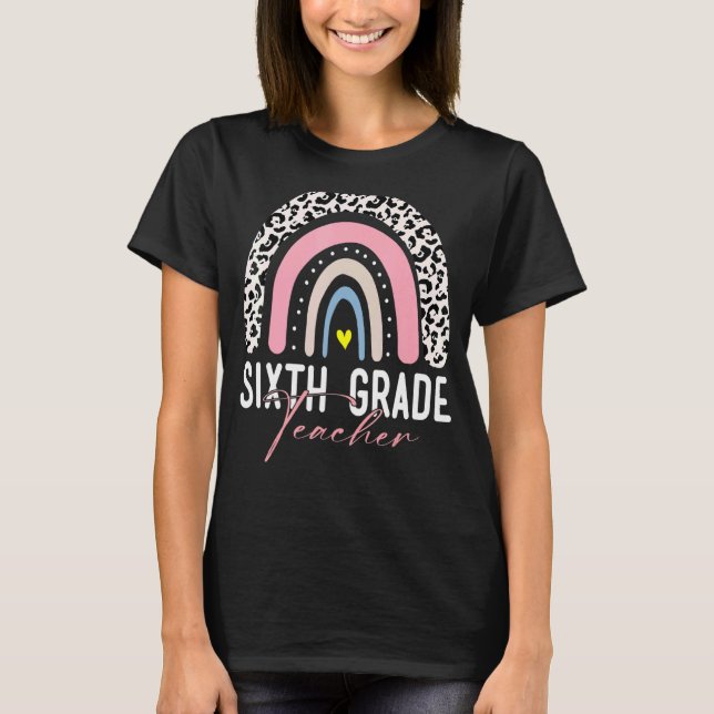 T-shirt Enseignant de 6e année Enseigner 6e année Boho Rai (Devant)