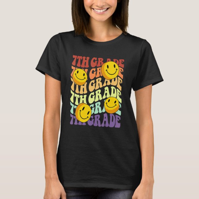 T-shirt Enseignant de 7e année de la classe Retour à l'éco (Devant)