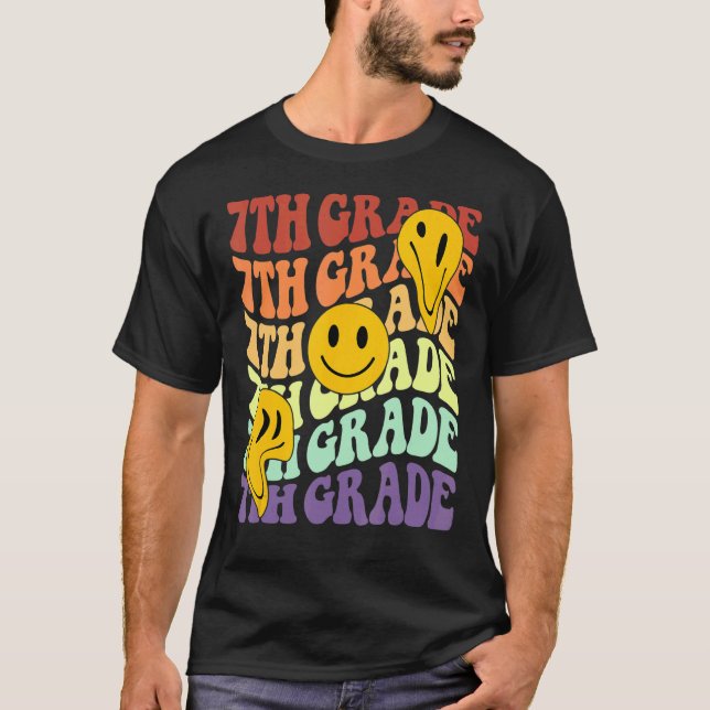 T-shirt Enseignant de 7e année de la classe Retour à l'éco (Devant)