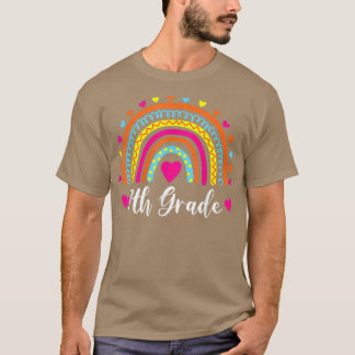 T-shirt Enseignant de 7e année Funny Aile arc-en-ciel Reto