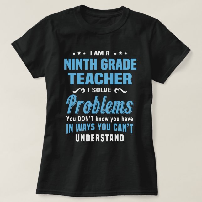 T-shirt Enseignant de 9e année (Design devant)