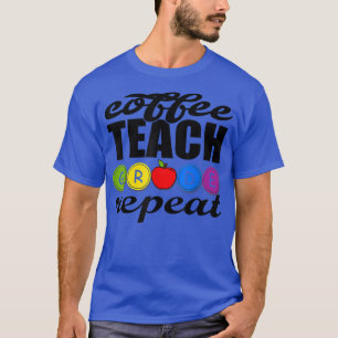 T-shirt Enseignant de café Niveau Amateurs de répétition E