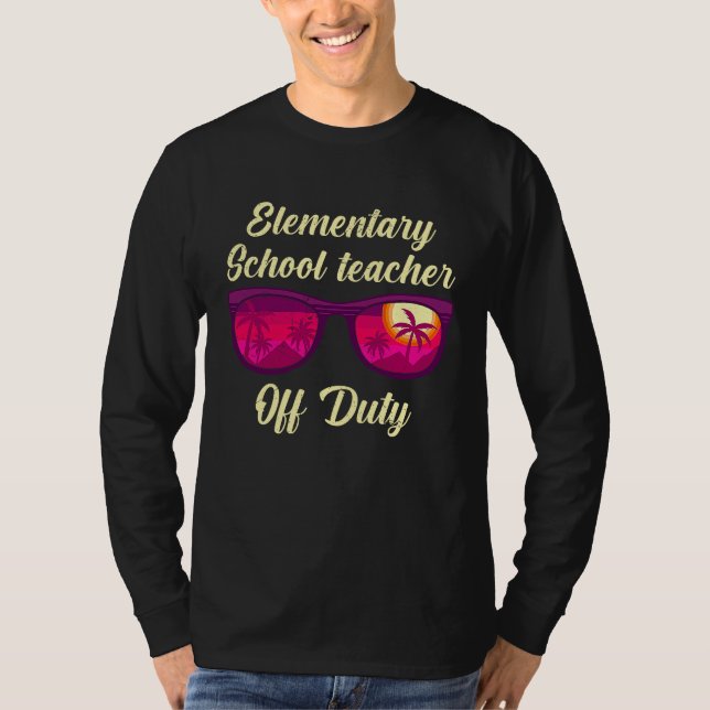 T-shirt Enseignant de classe d'école primaire hors service (Devant)