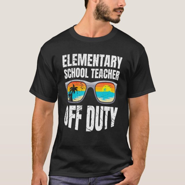T-shirt Enseignant de classe primaire de service (Devant)