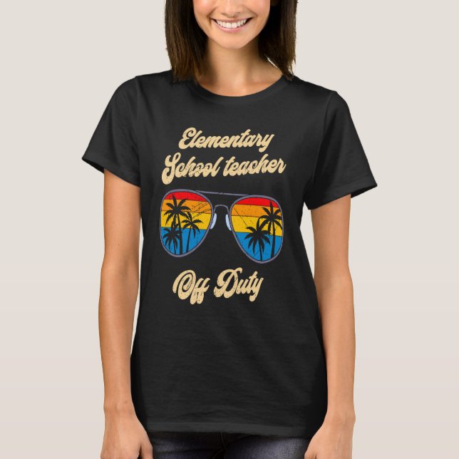 T-shirt Enseignant de classe primaire de service (Devant)