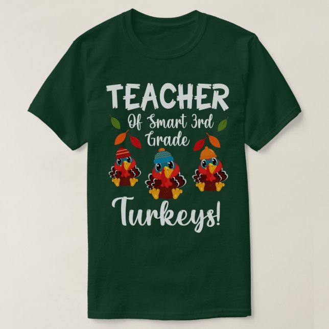 T-shirt Enseignant De Clé Turkey De 3E Année Étudiants Mer (Design devant)