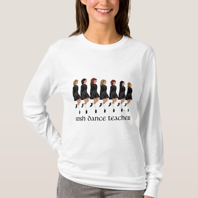 T-shirt Enseignant de danse irlandais Step (Devant)