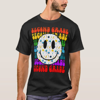 T-shirt Enseignant de deuxième année visage heureux élève