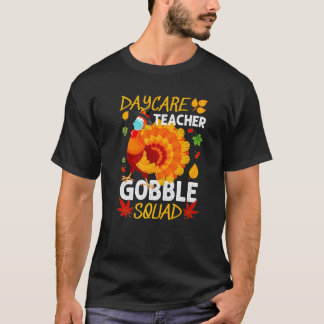 T-shirt Enseignant de garderie Gobble Squad Déguisement de