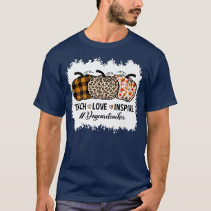 T-shirt Enseignant De Garderie Retour À L'École Citrouille
