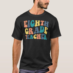T-shirt Enseignant De Huitième Année Super Premier Jour De