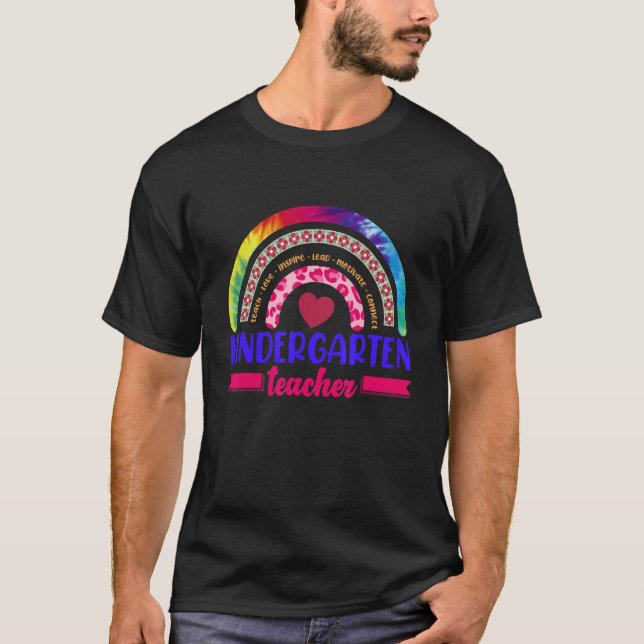 T-shirt Enseignant de jardin d'enfants Arc-en-ciel Enseign (Devant)
