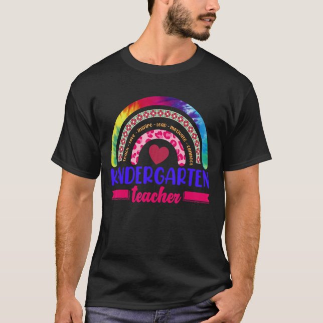 T-shirt Enseignant de jardin d'enfants Arc-en-ciel Enseign (Devant)