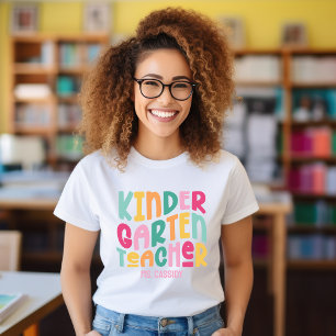 T-shirt Enseignant de jardin d'enfants Conception de texte