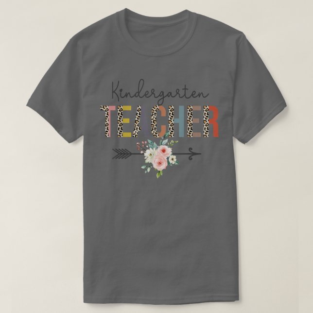 T-shirt Enseignant de jardin d'enfants Leopard Enseignant  (Design devant)
