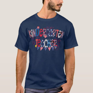 T-shirt Enseignant de jardin d'enfants Lettres de doodle p