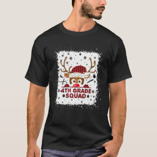 T-shirt Enseignant de la 4E Classe Reindeer Red Buf