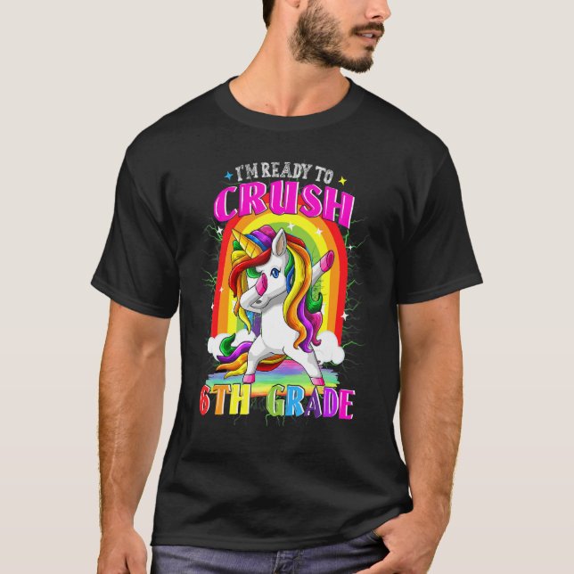 T-shirt Enseignant de la 6e année de l'équipe Retourner à  (Devant)