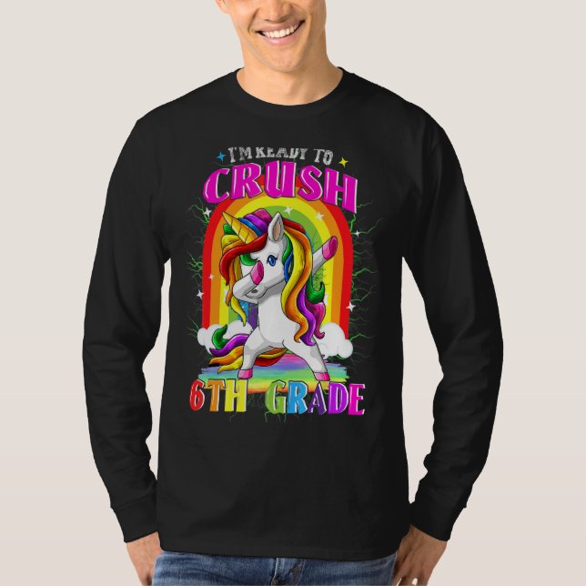 T-shirt Enseignant de la 6e année de l'équipe Retourner à  (Devant)