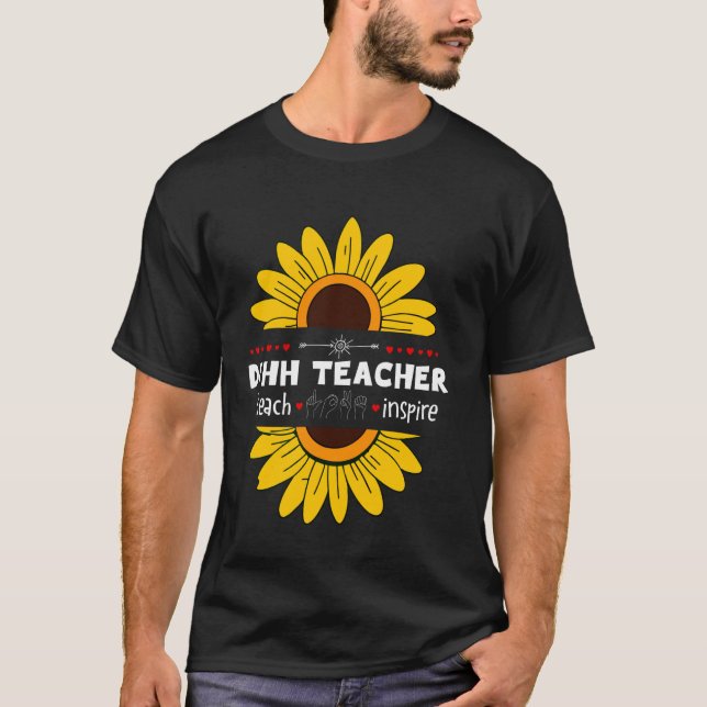 T-shirt Enseignant de la DHP Sourds et malentendants Ensei (Devant)