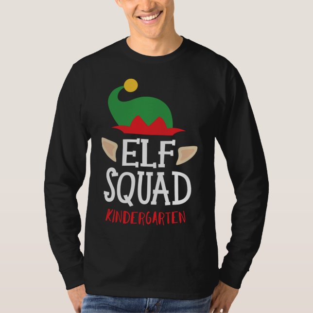 T-shirt Enseignant de la maternelle de l'équipe des elfes  (Devant)