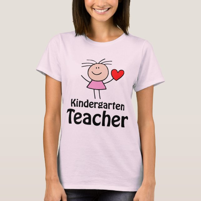 T-shirt Enseignant de la maternelle I Heart (Devant)