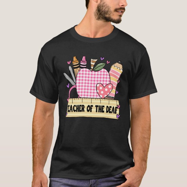 T-shirt Enseignant De La Saint Valentin Sourde Frame Ensei (Devant)