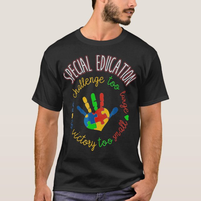 T-shirt Enseignant de la Sensibilisation sur l'autisme d'é (Devant)
