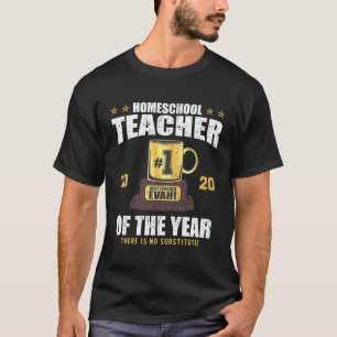 T-shirt Enseignant De L'Année Enseignant À L'École À Domic