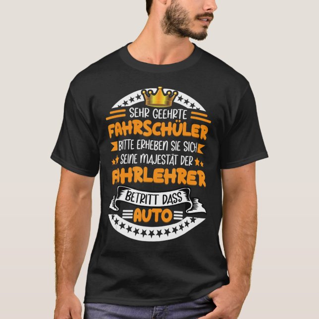 T-shirt Enseignant de l'école de conduite automobile (Devant)