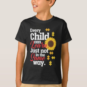 T-shirt Enseignant de l'éducation spéciale du tournesol