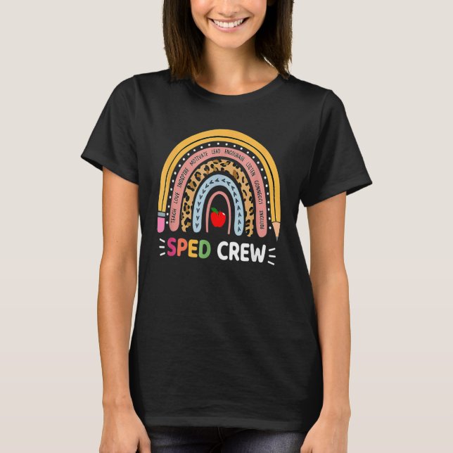 T-shirt Enseignant de l'éducation spéciale équipage de vit (Devant)