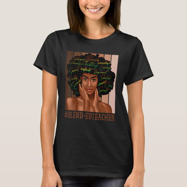 T-shirt Enseignant de l'enseignement combiné afro-américai (Devant)