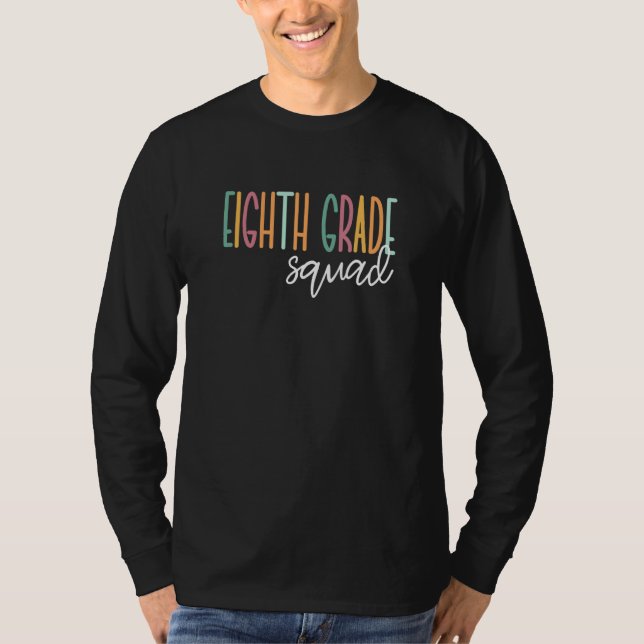 T-shirt Enseignant de l'équipe de huitième année 1 (Devant)