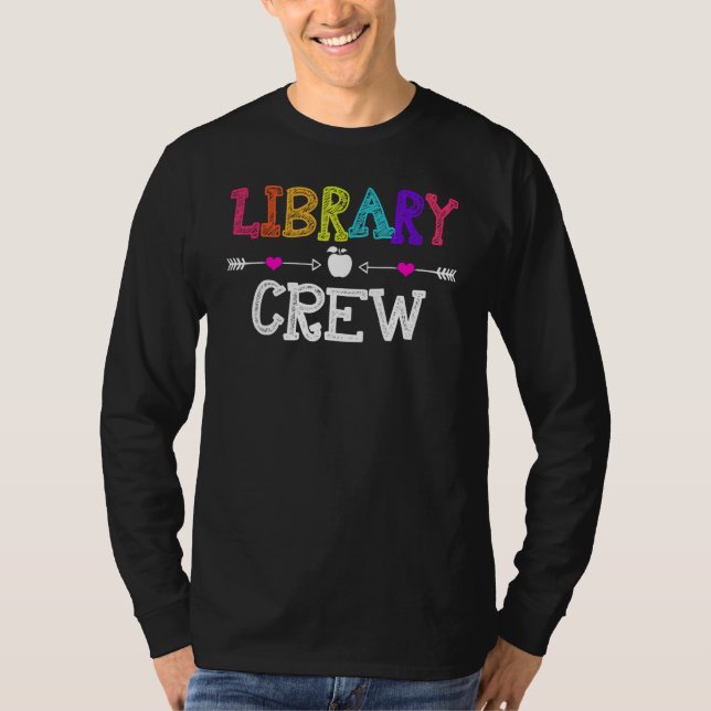 T-shirt Enseignant de l'équipe de la bibliothèque   Premie (Devant)