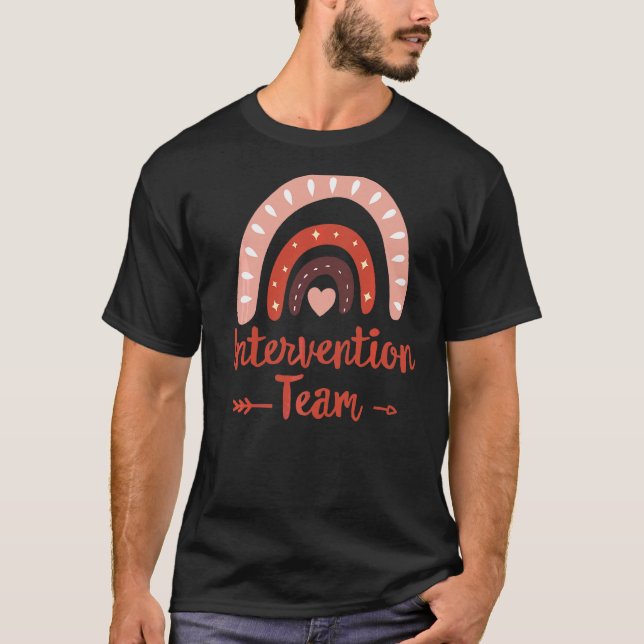 T-shirt Enseignant de l'intervention de l'équipe d'interve (Devant)