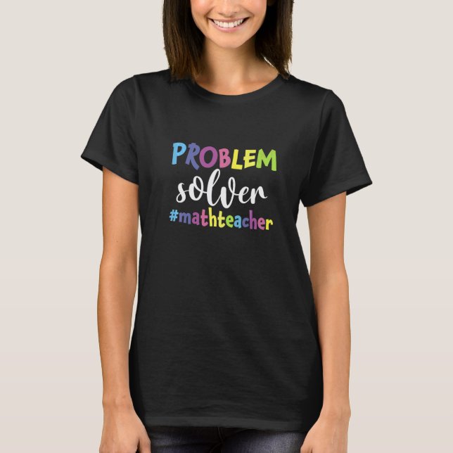 T-shirt Enseignant de mathématiques de résolution de probl (Devant)