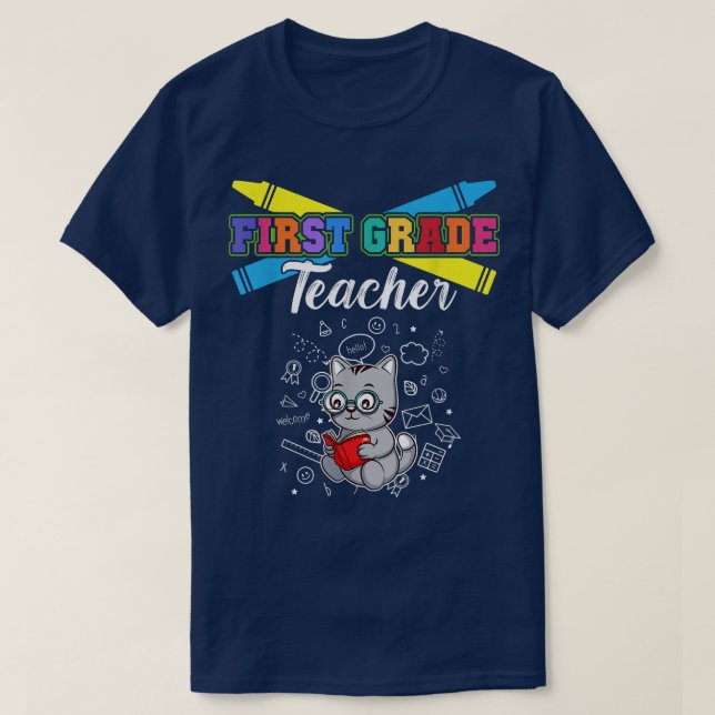 T-shirt Enseignant de première année Enseignant de l'école (Design devant)