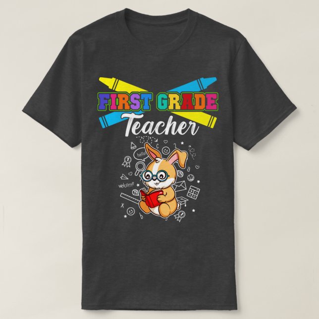 T-shirt Enseignant de première année Enseignant de l'école (Design devant)