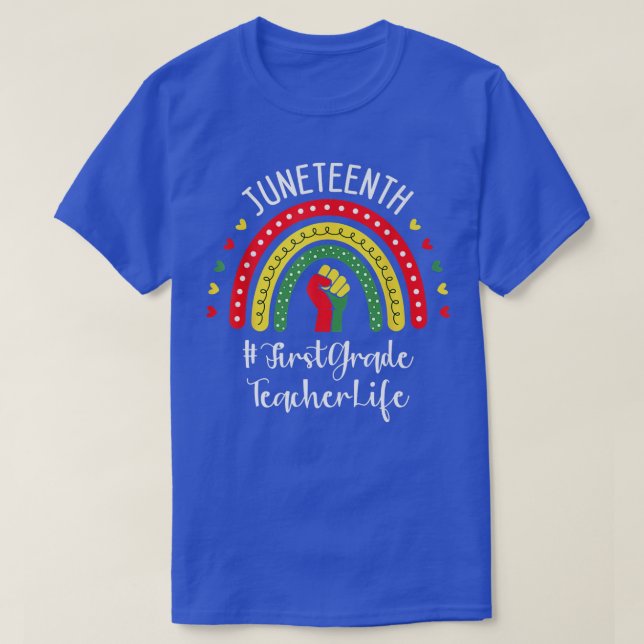 T-shirt Enseignant de première année Junetten Celebrating  (Design devant)