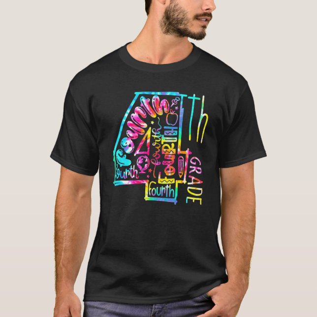 T-shirt Enseignant De Quatrième Année Retour À L'Idée De L (Devant)