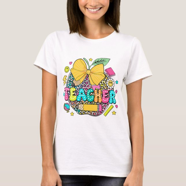 T-shirt Enseignant de rentrée scolaire (Devant)