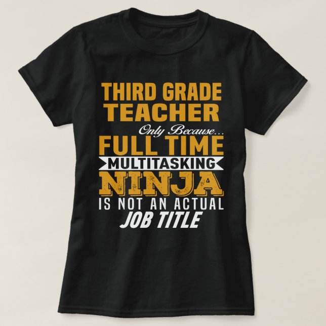 T-shirt Enseignant de troisième année (Design devant)