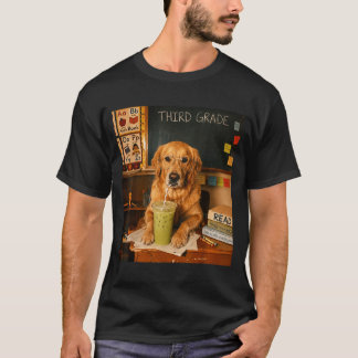 T-shirt Enseignant de Troisième Année Drôle de Chien Retri
