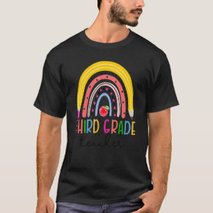 T-shirt Enseignant de troisième année Rainbow Enseignant r
