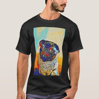 T-shirt Enseignant d'école d'été Lunettes Portrait Pop Art