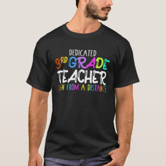 T-shirt Enseignant dédié de troisième année Mignon Enseign